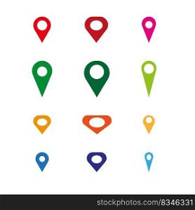 colored pins set. Mark location. Business vector icon. Vector illustration. Stock image. EPS 10.. colored pins set. Mark location. Business vector icon. Vector illustration. Stock image.