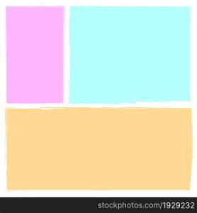 Colored rectangle shape icon set. Pink, mint and beige. Pastel tones. Interior design. Vector illustration. Stock image. EPS 10.. Colored rectangle shape icon set. Pink, mint and beige. Pastel tones. Interior design. Vector illustration. Stock image.