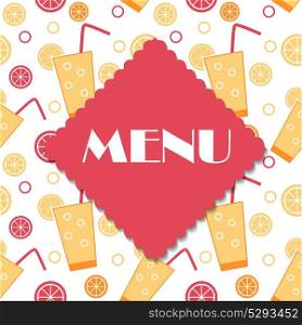 Colored Restaurant Menu Template Vector Illustration EPS10. Restaurant Menu Template Vector Illustration