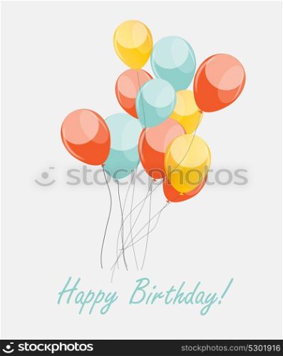 Colored Retro Balloons Background Vector Illustration EPS10. Retro Balloons Background Vector Illustration