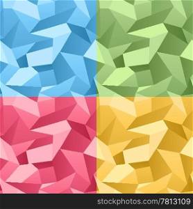 Colored Seamless 3d Crumpled background