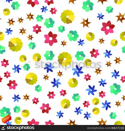Colored Seamless Pattern. Colorful Different Shapes Background