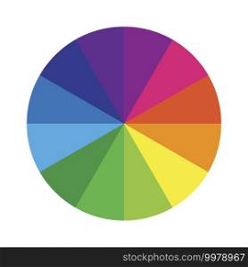 Colored sectors, great design for any purposes. Color chart. Vector color palette. Round logo. Vector illustration. Stock image.. Colored sectors, great design for any purposes. Color chart. Vector color palette. Round logo. Vector illustration. 
