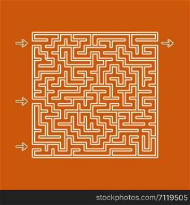 Colored square labyrinth. Game for kids. Puzzle for children. Maze conundrum. Flat vector illustration. Colored square labyrinth. Game for kids. Puzzle for children. Maze conundrum. Flat vector illustration.
