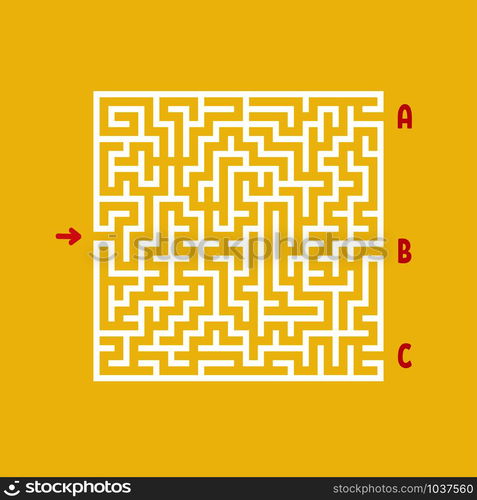 Colored square labyrinth. Kids worksheets. Activity page. Game puzzle for children. Find the right path. Maze conundrum. Vector illustration. Colored square labyrinth. Kids worksheets. Activity page. Game puzzle for children. Find the right path. Maze conundrum. Vector illustration.