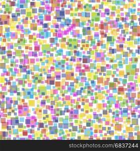 Colored Squares Seamless Pattern. Abstract Transparent Colorful Background. Colored Squares Seamless Pattern