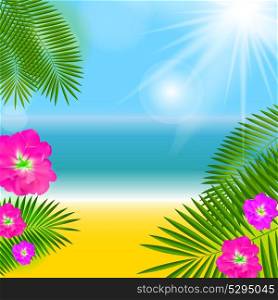 Colored Summer Natural Background Vector Illustration EPS10. Summer Natural Background Vector Illustration