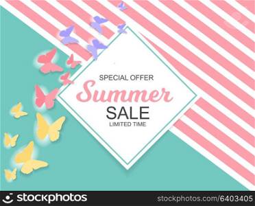 Colored Summer Sale Background Vector Illustration EPS10. Summer Sale Background Vector Illustration