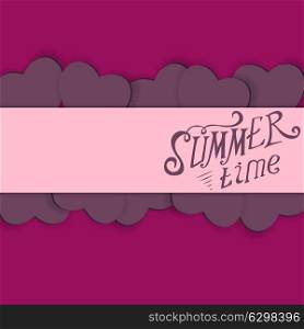 Colored Summer Time Vector Background Illustration. EPS10. Colored Summer Time Vector Background Illustration.