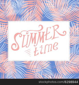 Colored Summer Time Vector Background Illustration. EPS10. Colored Summer Time Vector Background Illustration.