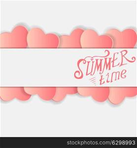 Colored Summer Time Vector Background Illustration. EPS10. Colored Summer Time Vector Background Illustration.