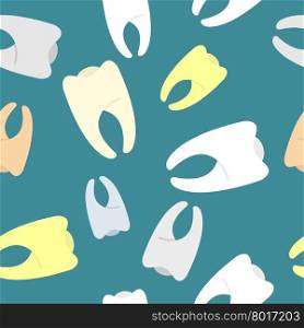 Colored teeth Vector background. Seamless pattern dentist.&#xA;&#xA;