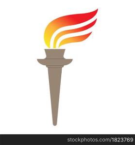 Colored torch icon. Vector image for logos, websites, applications and thematic design, flat style.