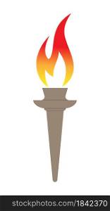 Colored torch icon. Vector image for logos, websites, applications and thematic design, flat style.