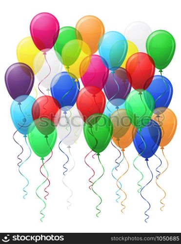 colored transparent balloon vector illustration EPS10 isolated on white background