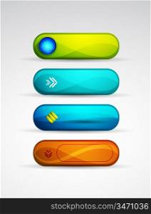 Colored vector buttons