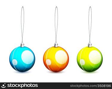 Colored vector christmas balls