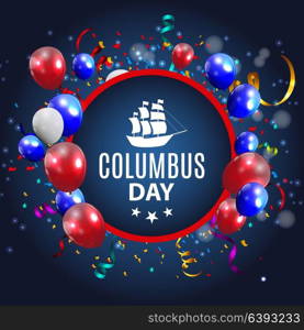 Colored Vector Illustration of Columbus Day. EPS10. Vector Illustration of Columbus Day