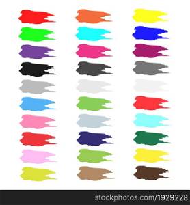 Colored watercolor brush stroke. Collection of art. Abstract design. Hand drawn. Vector illustration. Stock image. EPS 10.. Colored watercolor brush stroke. Collection of art. Abstract design. Hand drawn. Vector illustration. Stock image.