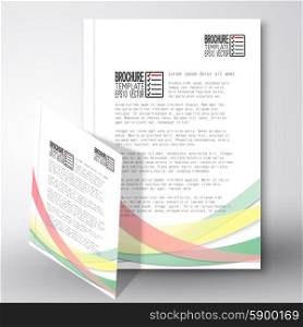 Colored wave background. Brochure, flyer or report for business, template vector.