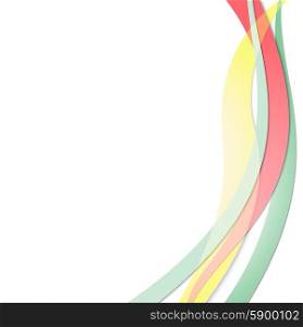 Colored wavy vector illustration. Abstract template design.. Colored wavy vector. Abstract template design