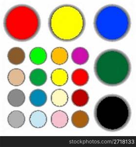 colored web buttons, vector art illustration, more buttons in my gallery