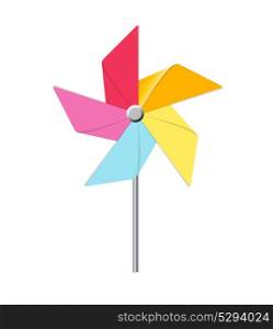 Colored Windmill Toy Isolated Vector Illustration EPS10. Windmill Toy Vector Illustration