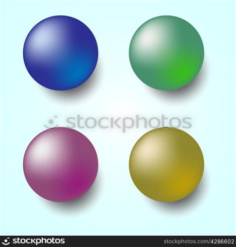 Colorful 3D sphere isolated on white background, stock vector