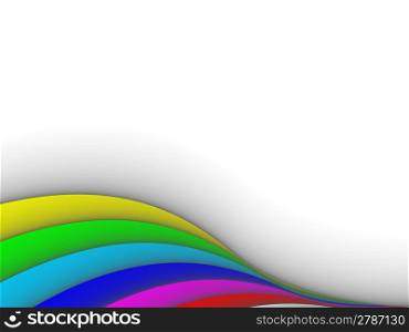 colorful 3ds lines, vector background with copy-space