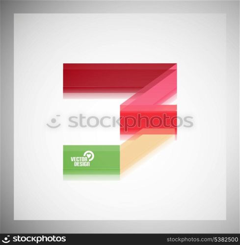 Colorful abstract 3d glossy shape business