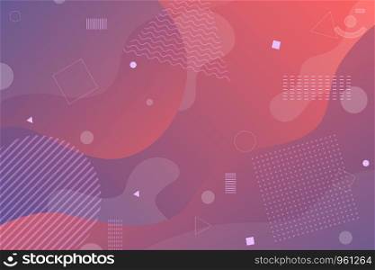 Colorful abstract background and gradation using minimal geometry and wave shape as an element.