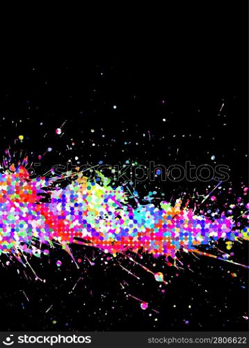colorful abstract background from mosaic tiles, vector without gradient