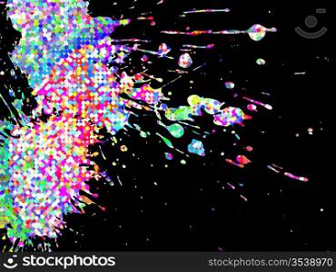 colorful abstract background from mosaic tiles, vector without gradient