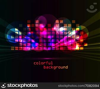 Colorful abstract background. Vector colorful abstract background, colorful design on a black background