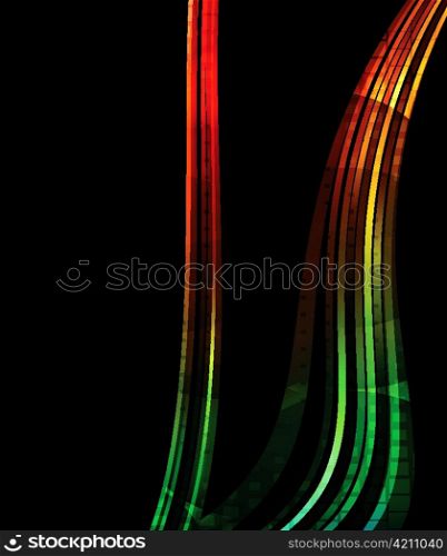 colorful abstract background with waves vector illustration