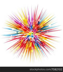 Colorful abstract burst. Vector colorful abstract beams, an explosion in a rainbow of colors