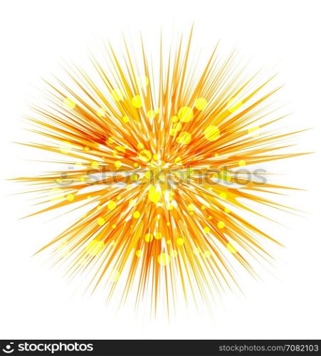 Colorful abstract burst. Vector yellow abstract beams, an explosion in a rainbow of colors