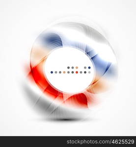 Colorful abstract circle banner, vector message presentation template