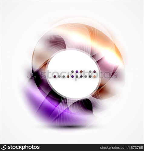 Colorful abstract circle banner, vector message presentation template