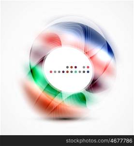 Colorful abstract circle banner, vector message presentation template