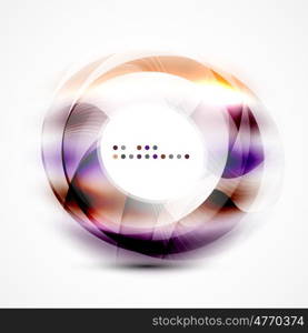 Colorful abstract circle banner, vector message presentation template