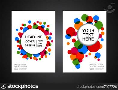 colorful abstract circle flyer, modern cover design