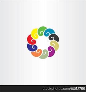 colorful abstract circle logo company icon vector