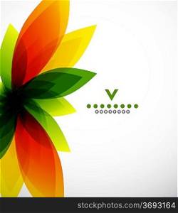 Colorful abstract flower design template. Vector background