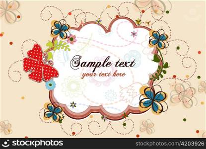 colorful abstract frame vector illustration