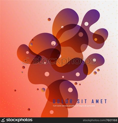 Colorful abstract geometric fluid shapes composition background.. Colorful abstract geometric fluid shapes composition background