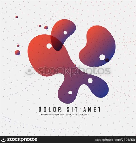 Colorful abstract geometric fluid shapes composition background.. Colorful abstract geometric fluid shapes composition background