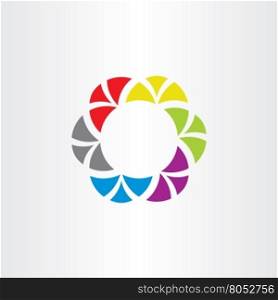colorful abstract logo business circle symbol vector
