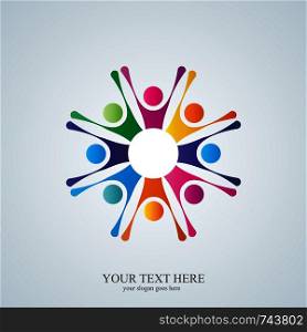 Colorful abstract people. Company logo
