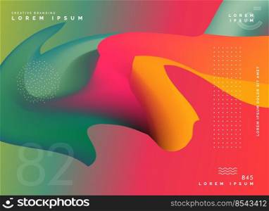 colorful abstract shape poster background vector illustration. colorful abstract shape poster background